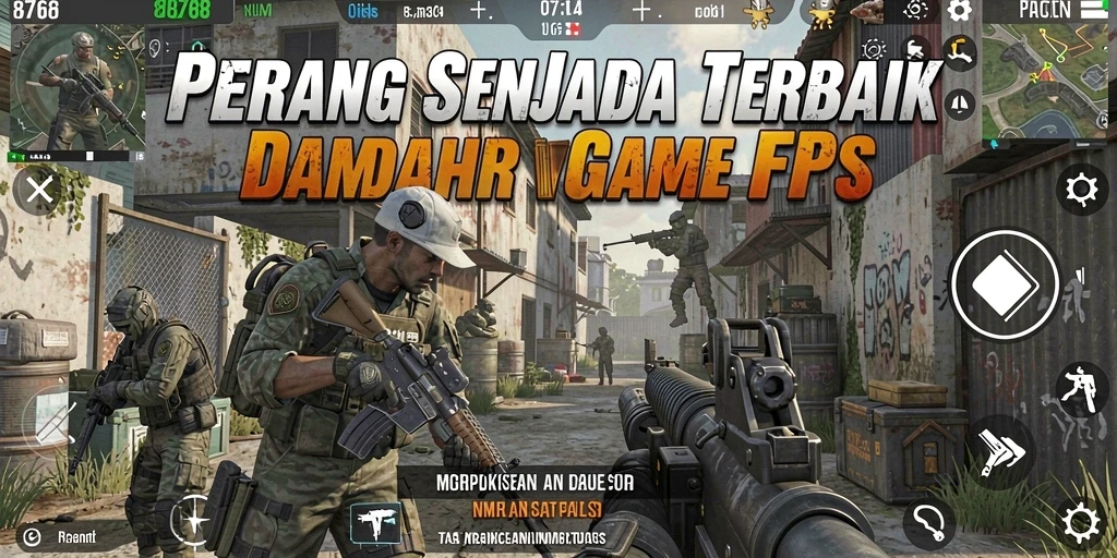 Tampilan aksi mendebarkan dalam gameplay FPS 8768.