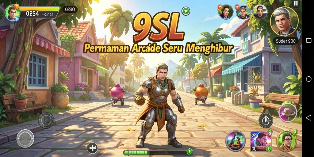 Tampilan gameplay seru dari permainan Arcade 9SL yang penuh tantangan.