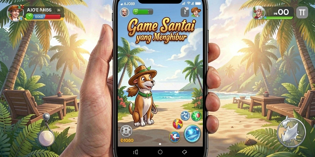Tangkapan layar gameplay AJO89 yang menyenangkan dan penuh warna.