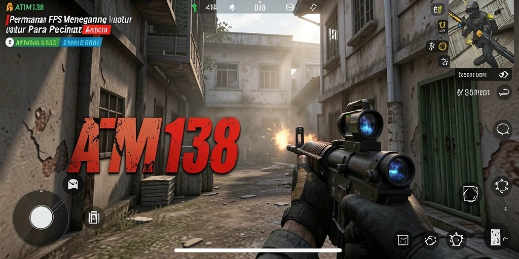 Screenshot game ATM138 menampilkan aksi tembak-menembak yang intens.