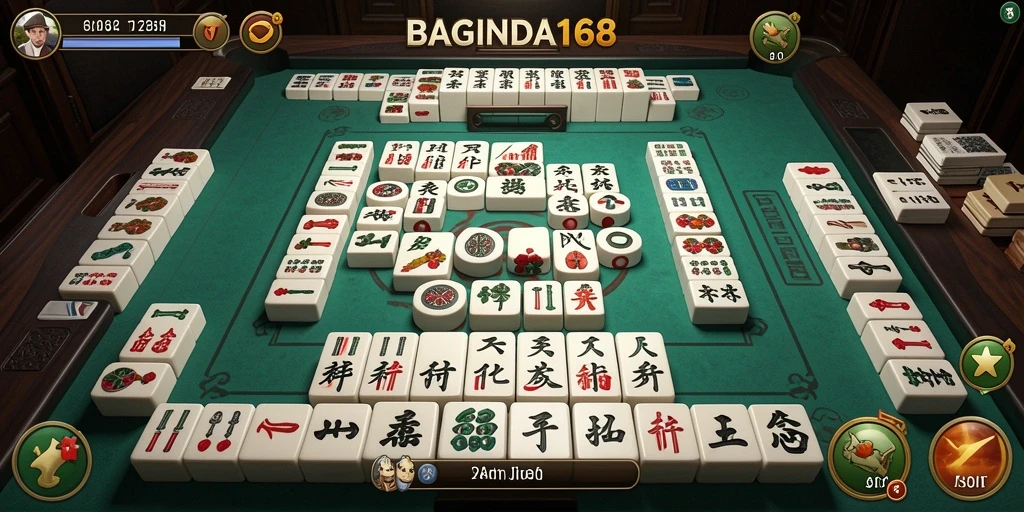 Screenshot utama BAGINDA168 yang menunjukkan gameplay Mahjong yang seru.