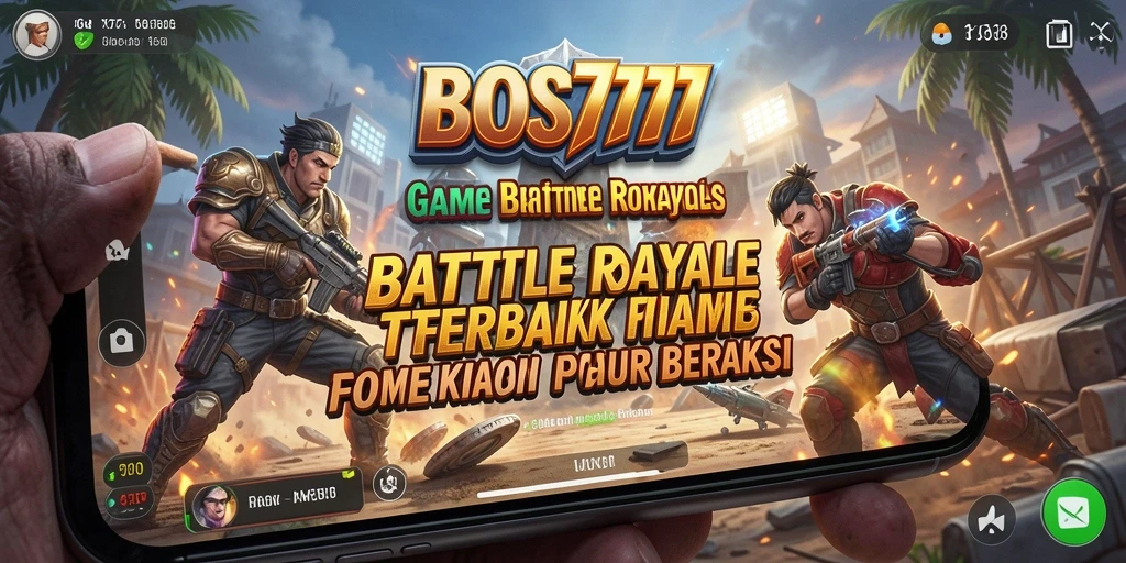 Screenshot gameplay Battle Royale penuh aksi dari BOS777.