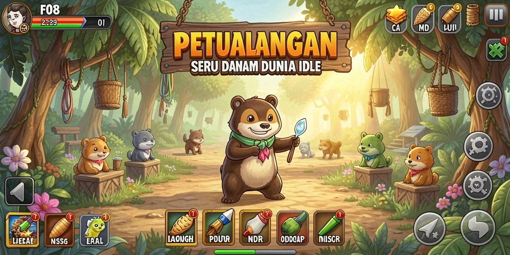 Tampilan gameplay F08 yang memukau dengan elemen Idle yang menarik.