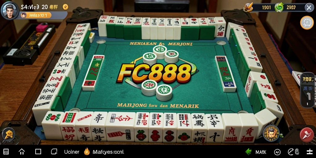 Tampilan gameplay dari FC888 menunjukkan suasana Mahjong yang menarik dan penuh tantangan.