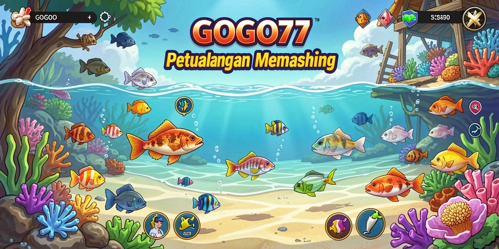 Tampilan gameplay <strong>GOGO77</strong> yang menampilkan momen memancing yang mendebarkan.