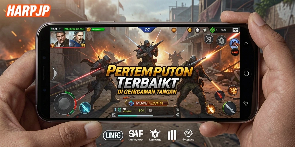 Gameplay seru dalam pertarungan HARAPJP dengan karakter unik.