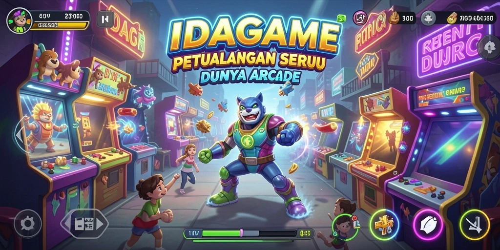 Tampilan gameplay seru di IDAGAME dengan grafis warna-warni.
