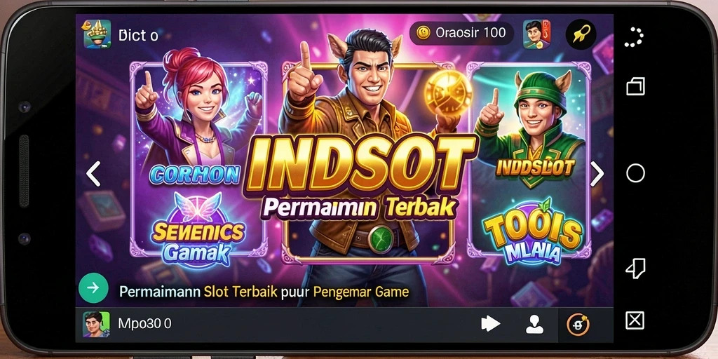 Screenshot INDSLOT menampilkan visual permainan slot yang memukau dan interaktif.