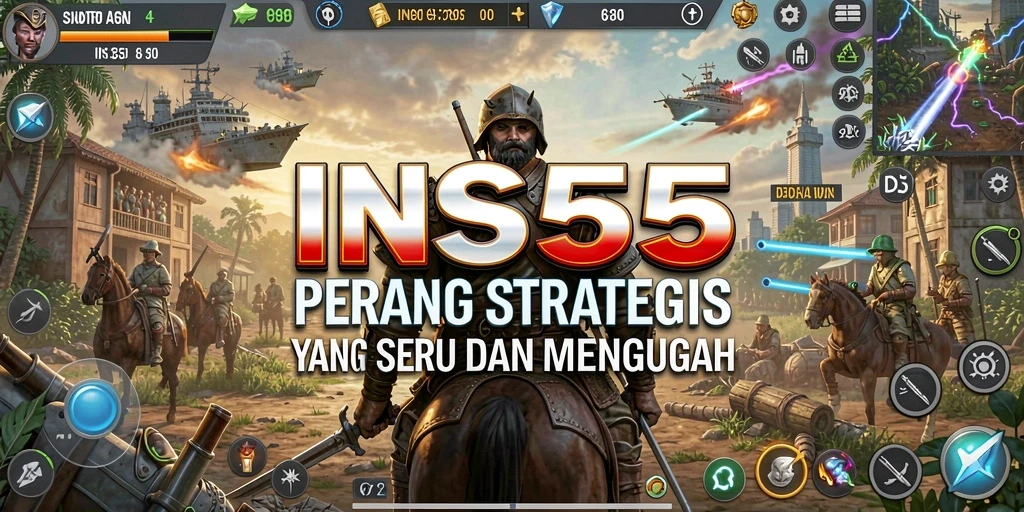Tampilan gameplay INS55 yang menegangkan dan strategis.