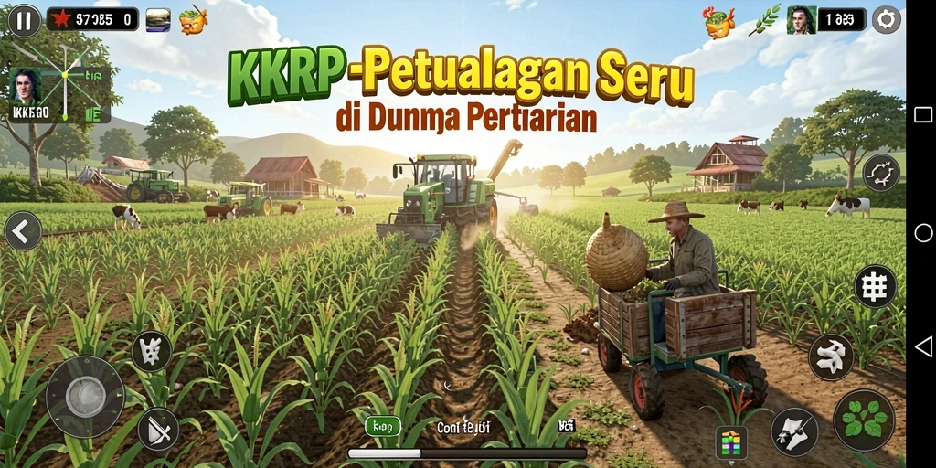 Tangkapan layar KKRP menunjukkan warna-warni ladang yang subur.