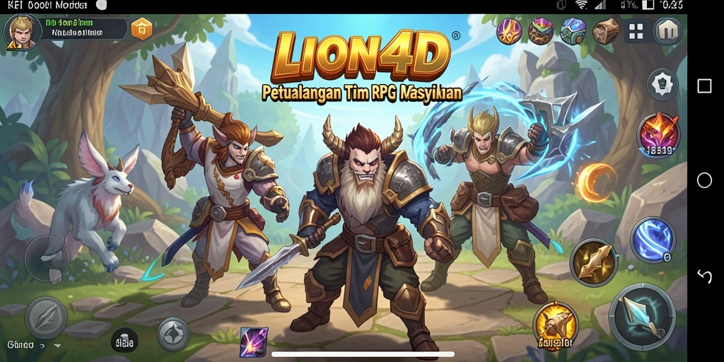 Tampilan gameplay RPG LION4D yang mengasyikkan dan penuh warna.