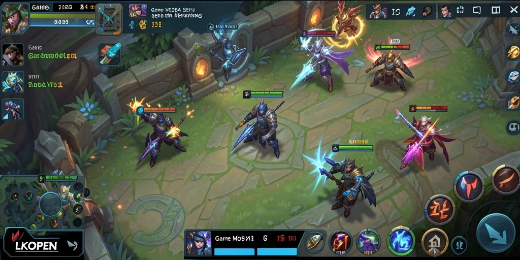 Gameplay seru dengan aksi MOBA yang mendebarkan.