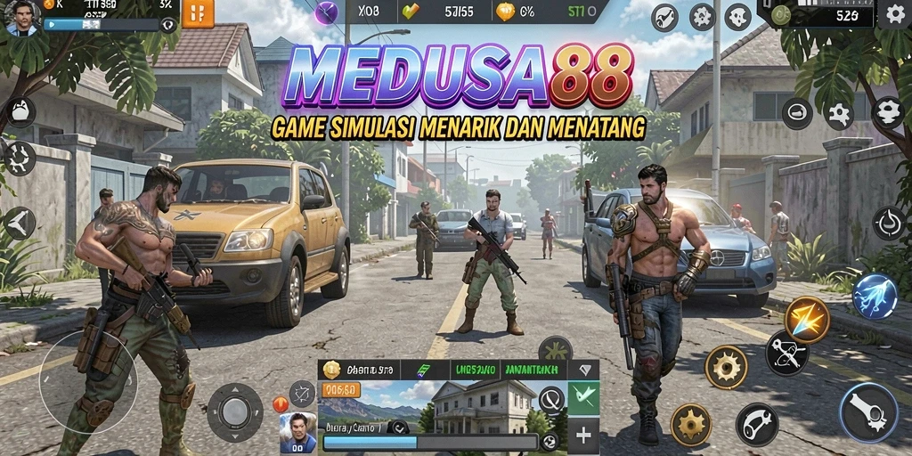 Screenshot dari gameplay <strong>MEDUSA88</strong> yang menampilkan aksi seru dalam simulasi.