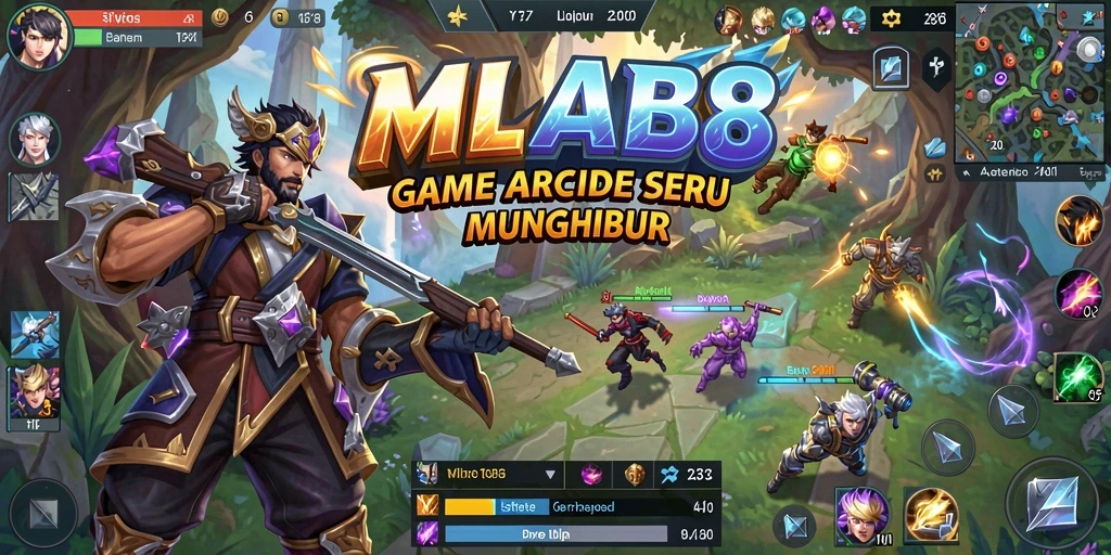 Screenshot utama menampilkan aksi seru gameplay Arcade.