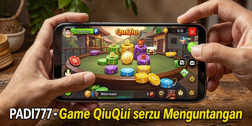 Tampilan layarnya saat bermain QiuQiu yang menarik dan interaktif.