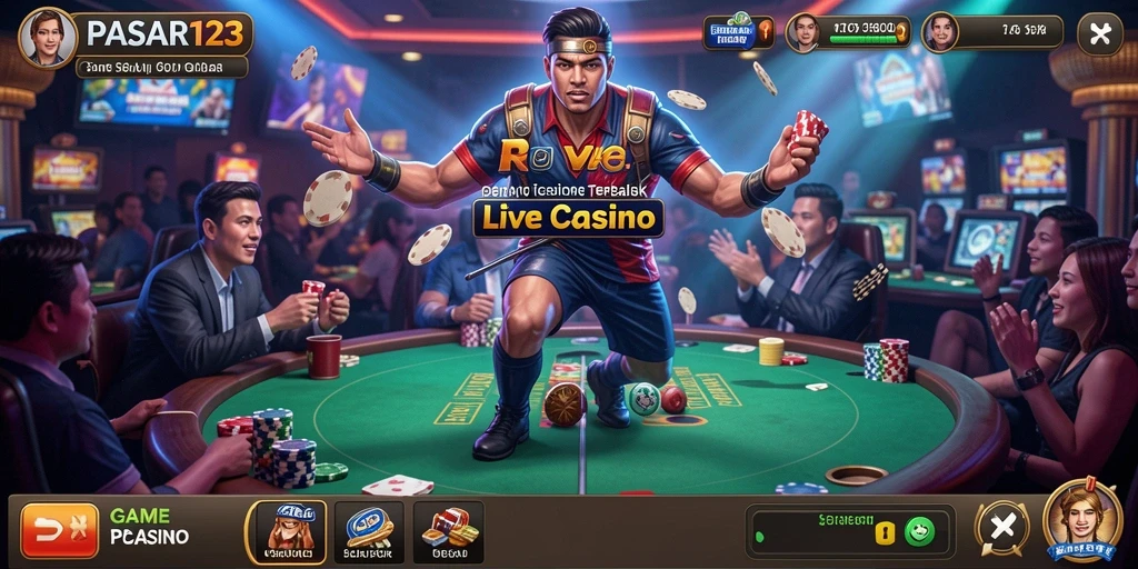 Tampilan menarik dari gameplay Live Casino di PASAR123.