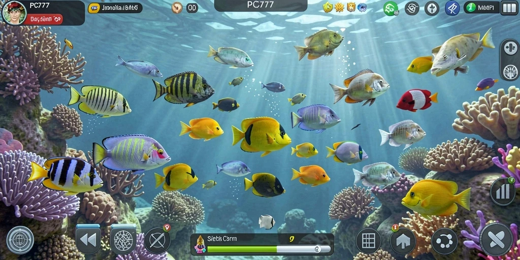 Tampilan gameplay Tembak Ikan yang seru dan mendebarkan.