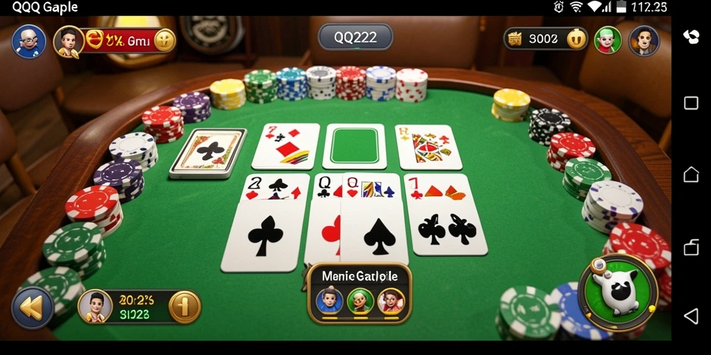 Tampilan gameplay Gaple yang mengasyikkan di QQ222.