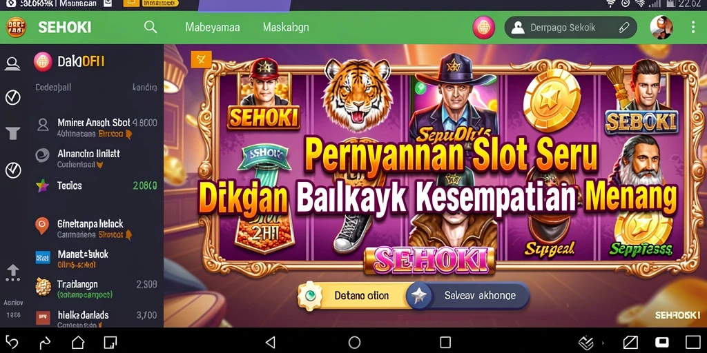 Tampilan menarik dari gameplay SEHOKI dengan tema slot yang beragam.