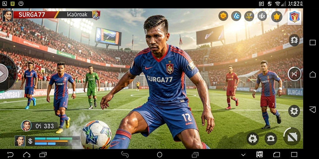 Tangkapan layar utama SURGA77 menampilkan serunya gameplay olahraga.