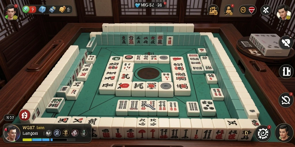 Screenshot gameplay WG87 yang menunjukkan keseruan permainan Mahjong.
