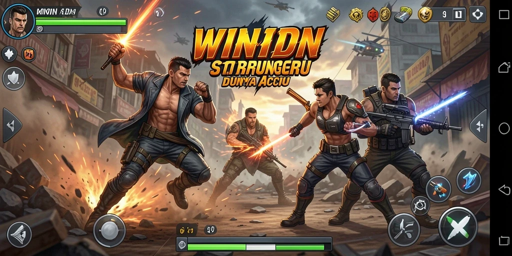 Gameplay aksi mendebarkan dalam <strong>WINIDN</strong> dengan karakter unik dan strategi seru.